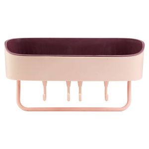 Suporte Organizador Multiuso Com Ganchos Rosa