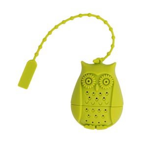 Infusor De Chá Coruja Corujinha Em Silicone Verde