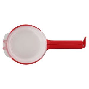 Fechador De Embalagens Presilha Com Tampa Vermelho
