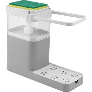 Dispenser Multifuncional Porta Detergente E Bucha Cinza