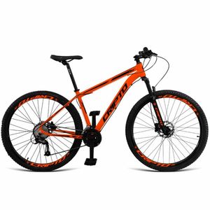 Bicicleta Aro 29 Cripto 21 Marchas Freios Disco C- Suspensão - Laranja-preto - 21" Laranja-preto