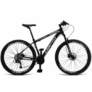 Bicicleta Aro 29 Cripto 27v Alivio Freio Hidraulico Trava K7 - Preto-prata - 15" Preto-prata