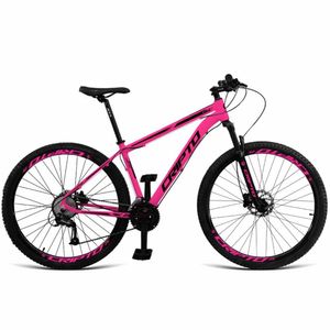 Bicicleta Aro 29 Cripto 27 Marchas Freio Hidráulico Trava-k7 - Rosa-preto - 15" Rosa-preto