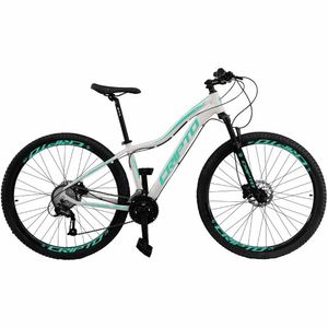 Bicicleta Aro 29 Cripto 24v Shimano Fr. Hidraulico Trava-k7 - Branco-verde - 15" Branco-verde