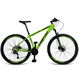 Bicicleta Aro 29 Cripto 24 Vel Freios Hidráulico E Suspensão - Verde-preto - 15" Verde-preto