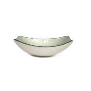 Cuba De Vidro Para Lavatório Oval Chanfrada 51cm Bege
