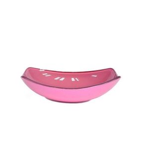 Cuba De Vidro Para Lavatório Oval Chanfrada 51cm Rosa