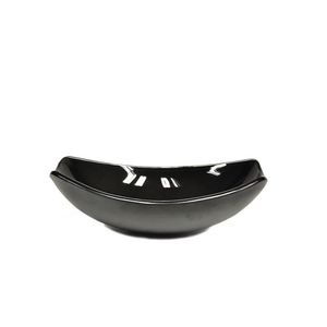 Cuba De Vidro Para Lavatório Oval Chanfrada 51cm Preto
