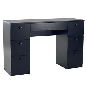 Mesa De Escritório Ditália 7 Gavetas Pe-100 Preta