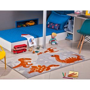 Tapete Infantil 1,00 X 1,50 Quarto Cinza I-92 Antiderrapante