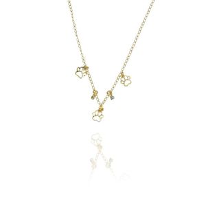 Tornozeleira Patinhas De Cachorro Folheado A Ouro 18k