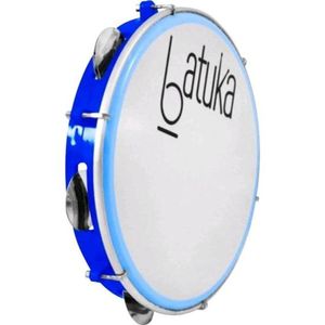 Pandeiro 10" Batuka Pele Leitosa Luen Azul