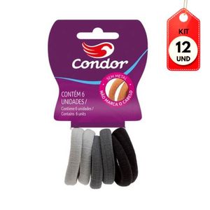 Kit C-12 Condor 8525 Neutro Elástico P- Cabelo Largo