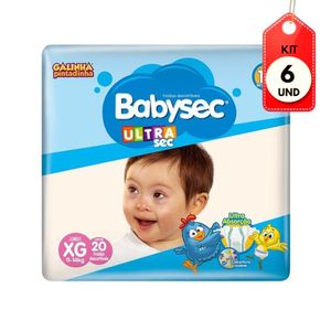 Kit C/06 Babysec Ultra Jumbo Fralda Infantil Xg C/20