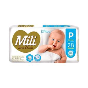 Mili Love Care Fralda Infantil Jumbo P C/28