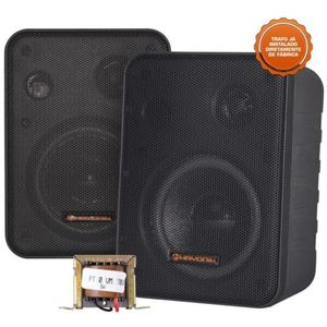 Caixa Acústica Com Trafo 70v(5w) Ambience Line Msb60nc Preta Hayonik Par 2