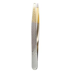 Enox Pinça Depilatória Silver Gold Reta