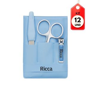 Kit C/12 Ricca Kit Manicure Infantil Azul