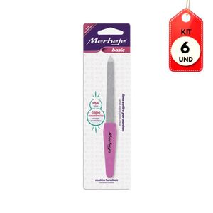 Kit C/06 Merheje Basic Metálica Lixa De Unhas