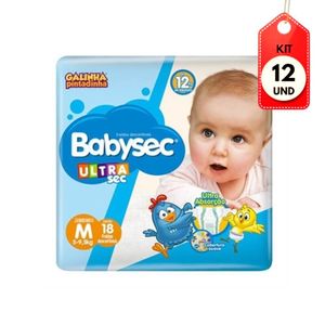 Kit C-12 Babysec Ultra Fralda Jumbinho M C-18