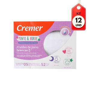 Kit C-12 Cremer Pinte E Borde Fralda De Pano C-5