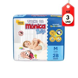 Kit C-03 Turma Da Mônica Fralda Infantil Jumbo M C-28