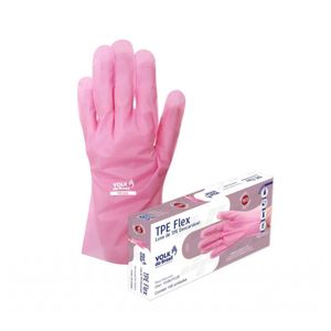 Volk Tpe Flex Luvas Descartáveis Rosa G C/100