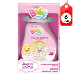 Kit C/06 Muriel Baby água Colônia Infantil Menina 100ml