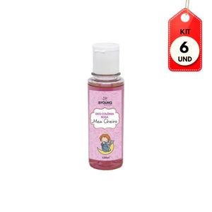 Kit C/06 Byoung Meu Cheirinho Colônia Infantil Rosa 120ml