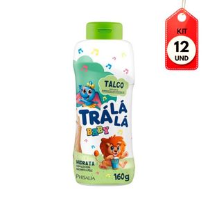 Kit C/12 Tralálá Baby Hidrat Talco 160g