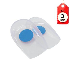 Kit C/03 Orthopauher 1002 Calcanheira Siligel C/ Ponto Azul M