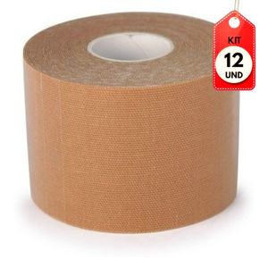Kit C-12 Incoterm Protape Bandagem Adesiva Elástica Bege 5m