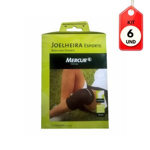 Kit C/06 Mercur Sports Joelheira Longa S/ Orifício Pp