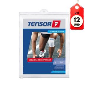 Kit C/12 Tensor 6011 Joelheira De Malha Preta P