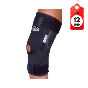 Kit C/12 Ortocenter 1695 Joelheira Neoprene Articulada C/ Cintas Cruzadas M