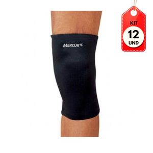 Kit C/12 Mercur Joelheira Neoprene S/ Furo P