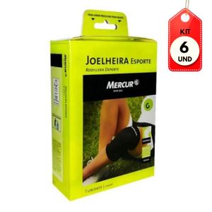 Kit C/06 Mercur Joelheira Neoprene Sport S/ Furo G