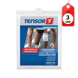 Kit C/03 Tensor 6013 Joelheira De Malha Preta G