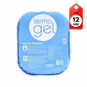 Kit C/12 Termogel Bolsa Térmica Crystal Azul 17x20cm