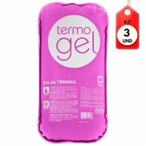 Kit C/03 Termogel Bolsa Térmica Crystal Rosa 13x25cm