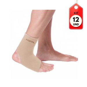 Kit C-12 Kestal Ksn008 Tornozeleira Longa Bege G