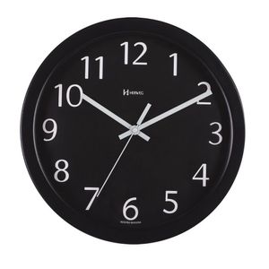 Relógio De Parede Alumínio 30cm Preto Herweg 6719 Preto