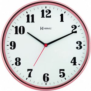 6125 Relógio De Parede 26cm Tic-tac Cromado Herweg Rosé