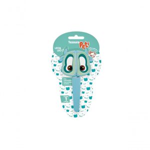 Tesoura Escolar Pets Azul