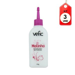 Kit C/03 Vefic Molinho Amolece Cutícula 100g