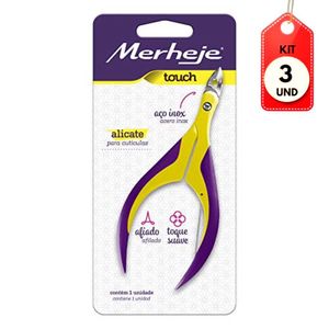 Kit C-03 Merheje Touch Amarelo - Violeta Alicate P- Cutículas