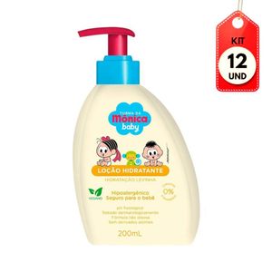 Kit C-12 Turma Da Mônica Loção Hidratante Hidratação Levinha 200ml
