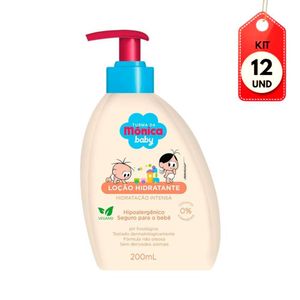 Kit C-12 Turma Da Mônica Loção Hidratante Hidratação Intensa 200ml