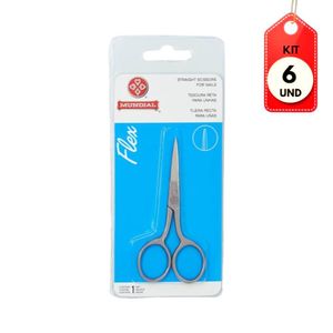 Kit C-06 Mundial 326 Tesoura P- Unhas Reta