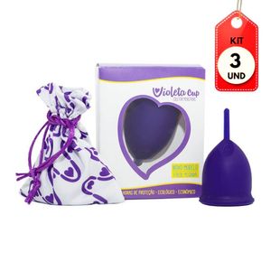 Kit C-03 Violeta Cup Coletor Menstrual Violeta P